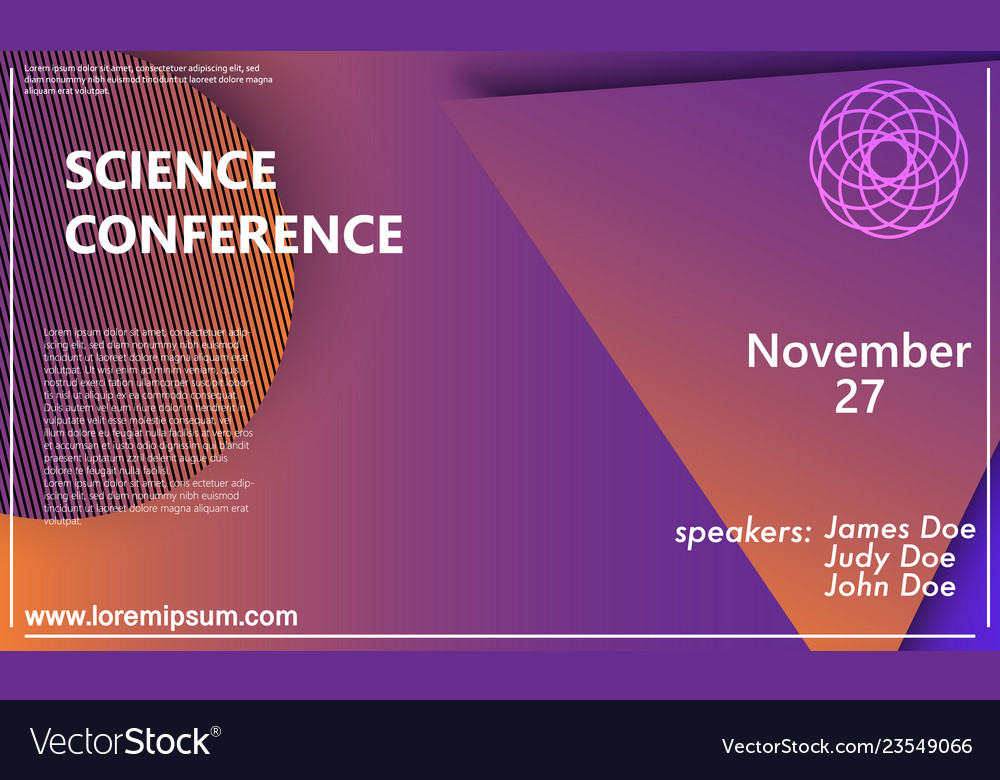 Science conference invitation design template