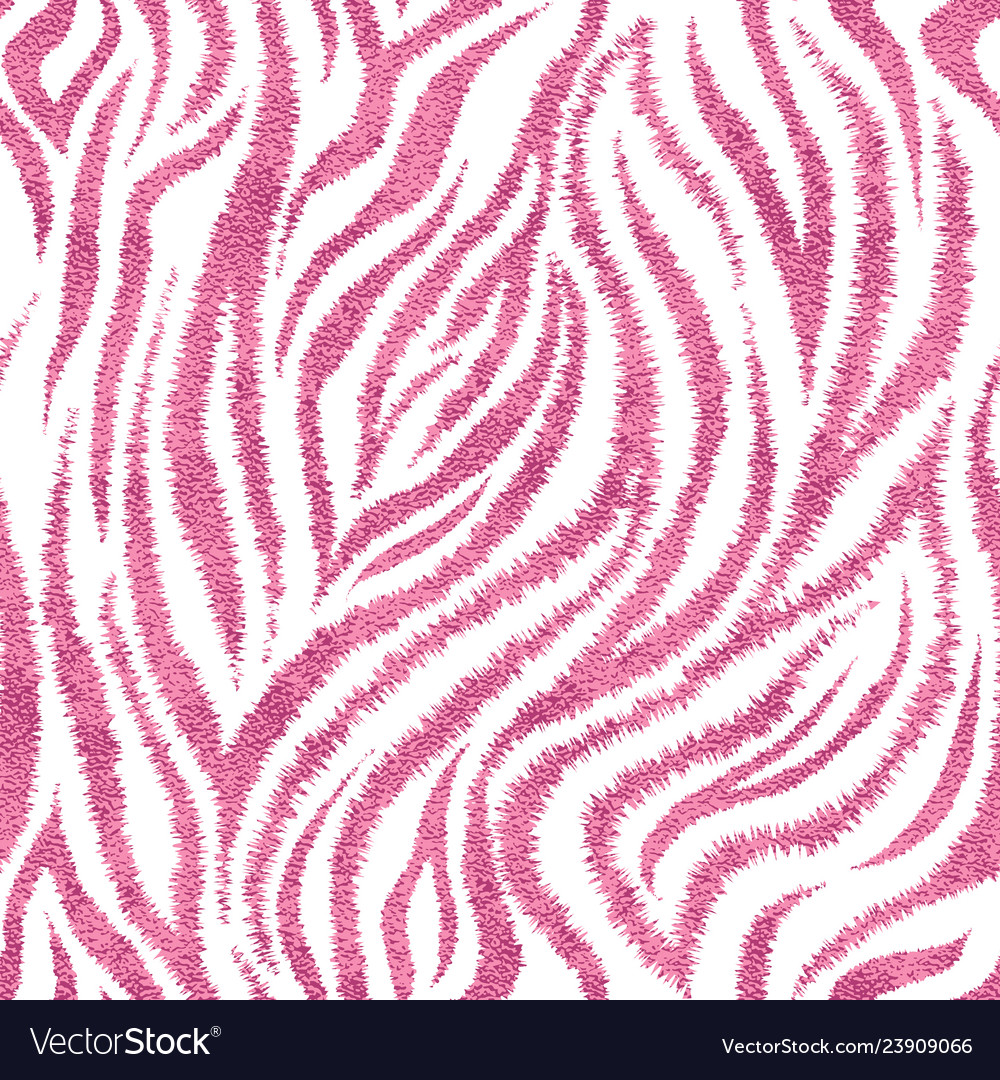 Seamless pink zebra skin pattern glamorous Vector Image