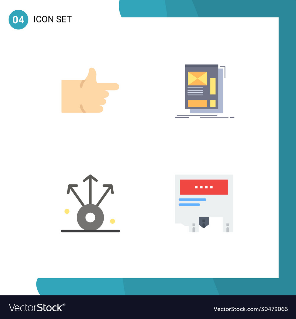 Set 4 flat icons on grid for like export wire