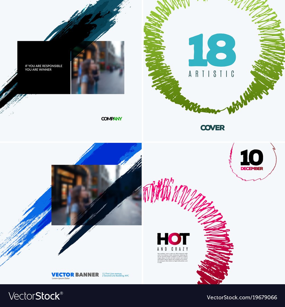 Set of abstract design elements for graphic