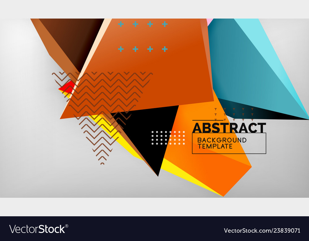 3d geometric triangular shapes abstract background vector image 3d geometric triangular shapes abstract background