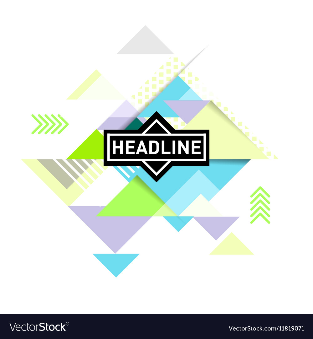 Abstract banner with geometric pattern triangles