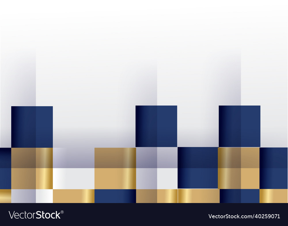 Abstract blue and gold white background Royalty Free Vector