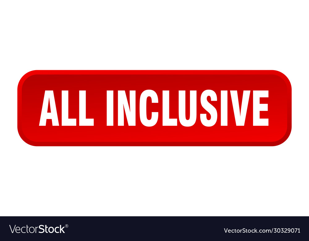 All inclusive button square 3d push