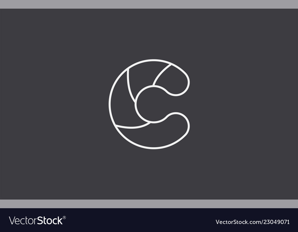 Alphabet letter c black white logo company icon