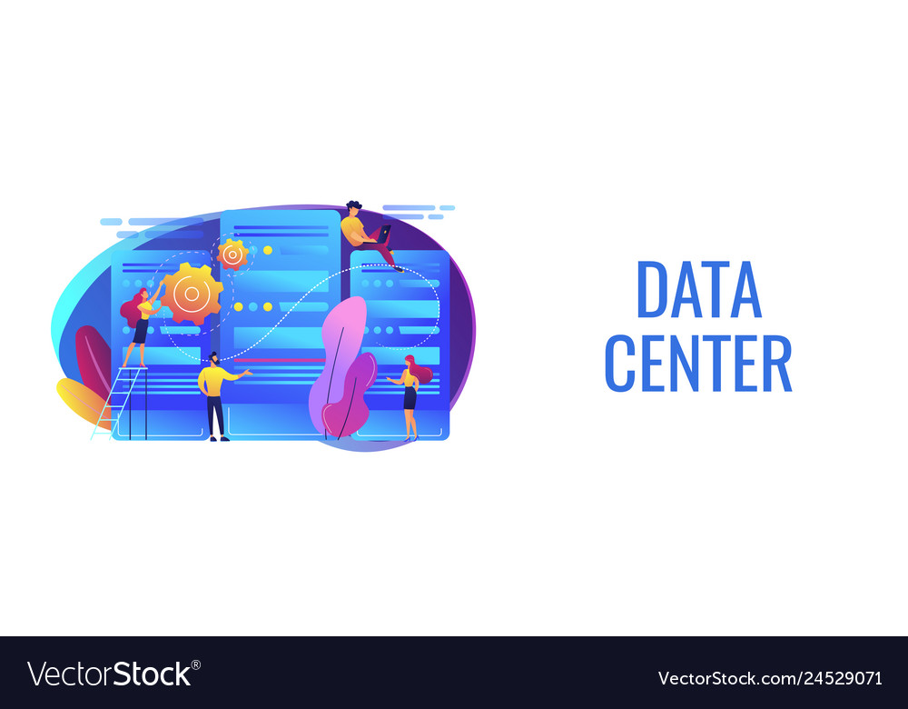 Data center concept banner header