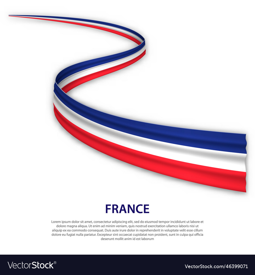 Französische Flagge Ribbon Banner