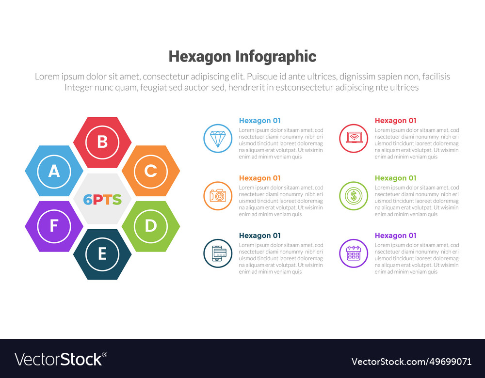 Hexagon or hexagonal honeycombs shape vector image Hexagon or hexagonal honeycombs shape