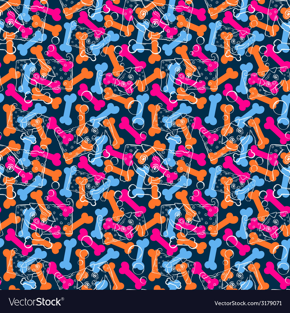 Seamless patterns a series of strange animals