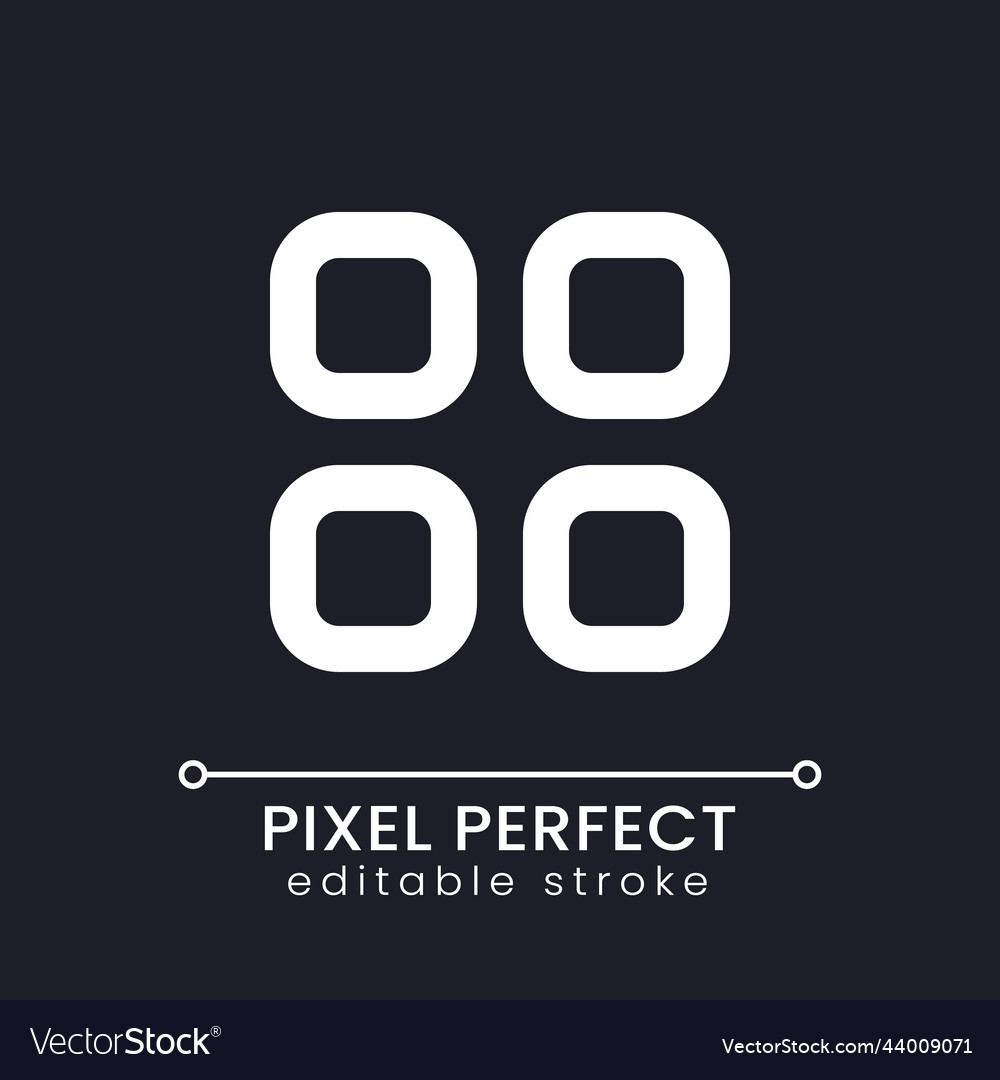 Select all items pixel perfect white linear ui vector image Select all items pixel perfect white linear ui