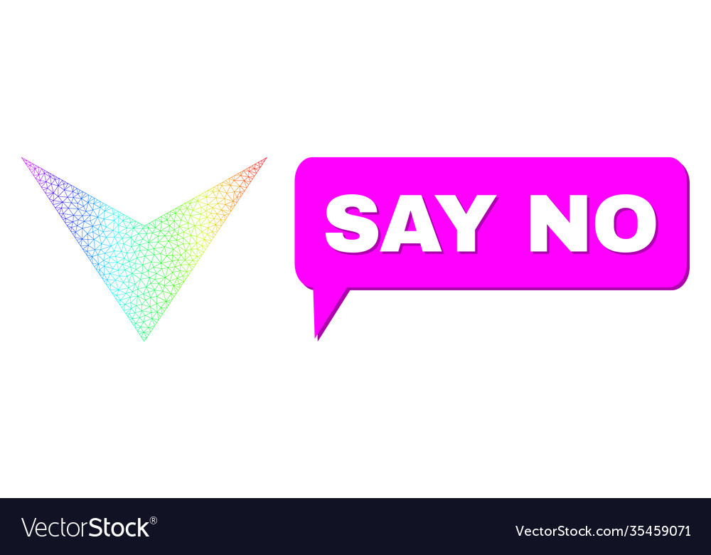 Spectrum mesh gradient arrowhead down icon and say vector image Spectrum mesh gradient arrowhead down icon and say
