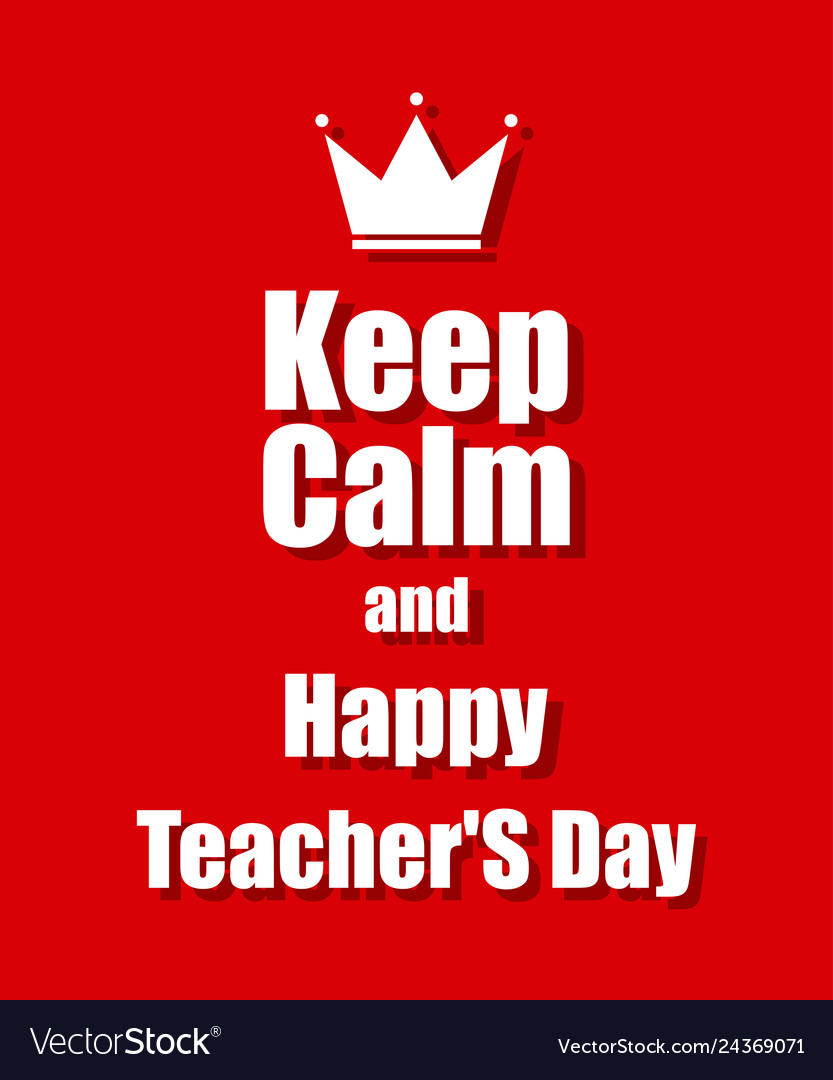 Teachers day background with a red background Vector Image