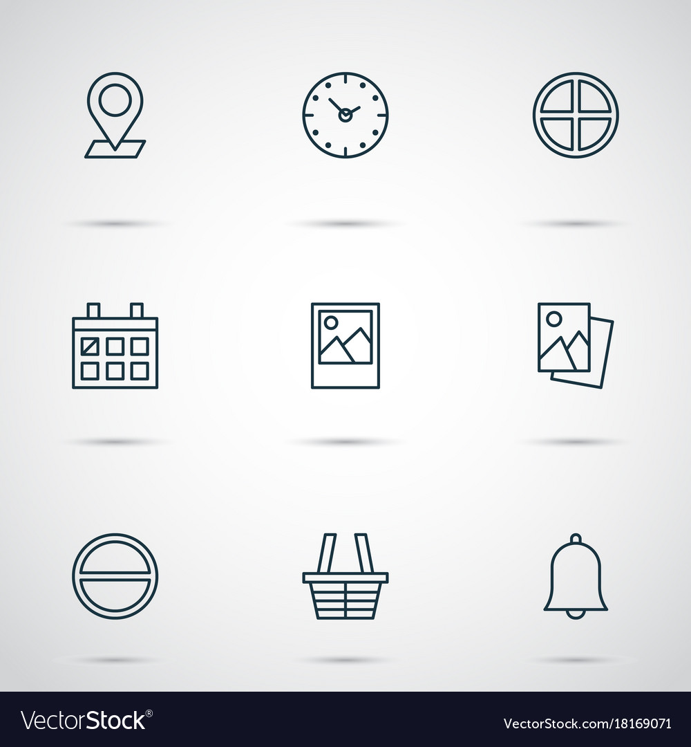 Web icons set collection of refuse image