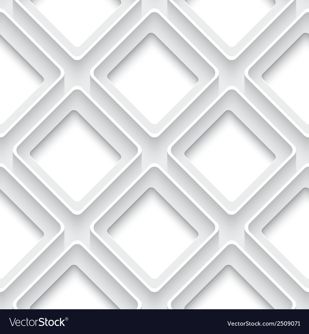 White abstract seamless background square with 3d