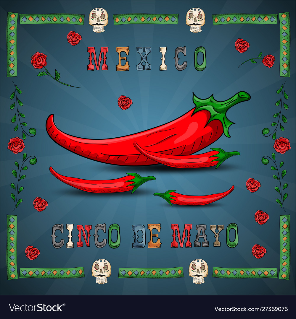 26 Design auf mexikanischem Thema cinco de mayo