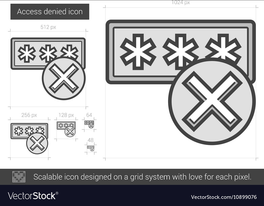 Access denied line icon