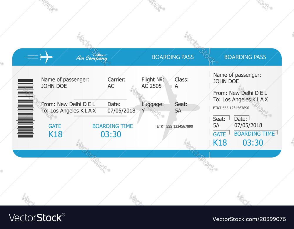 Boarding Pass Template Free Download from cdn2.vectorstock.com