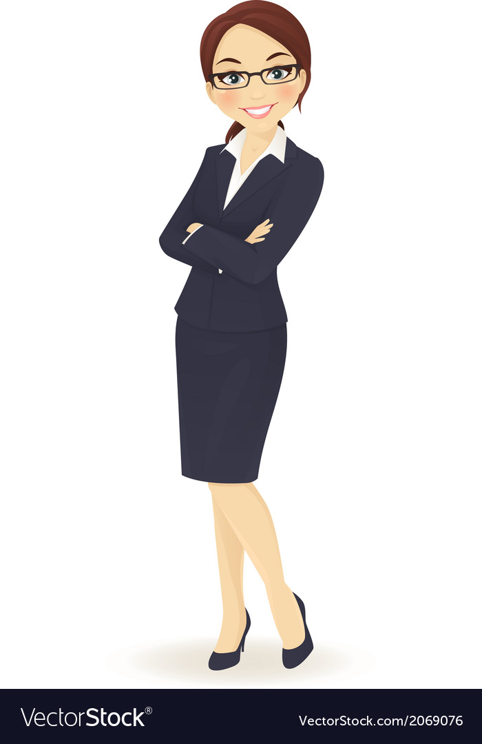 Businesswoman Standing Royalty Free Vector Image 4589