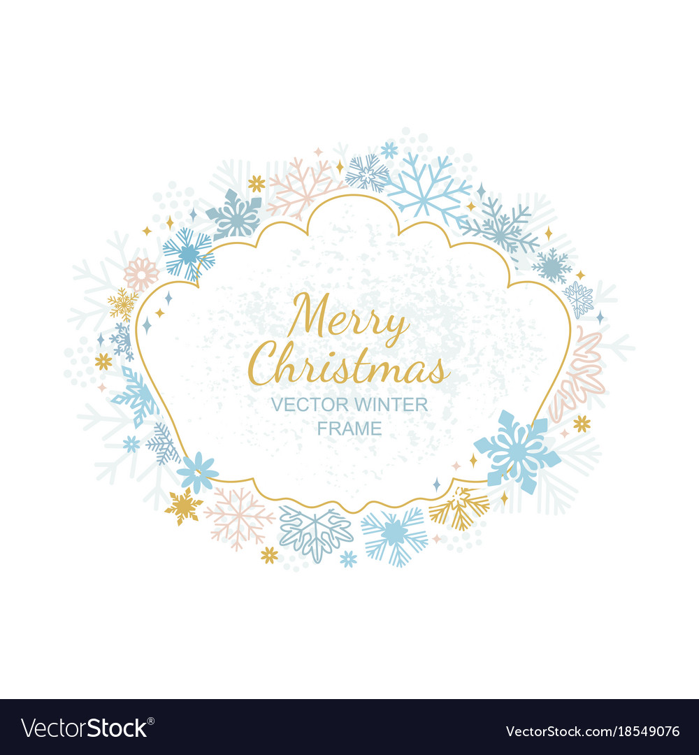Circle snowflake frame christmas framework