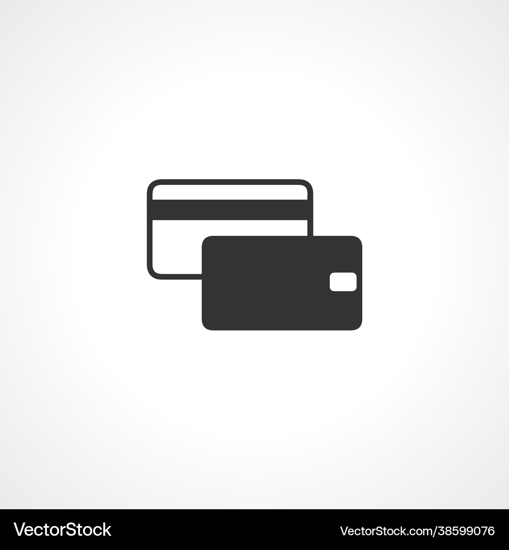 Credit card icon card isolated simple icon Vector Image