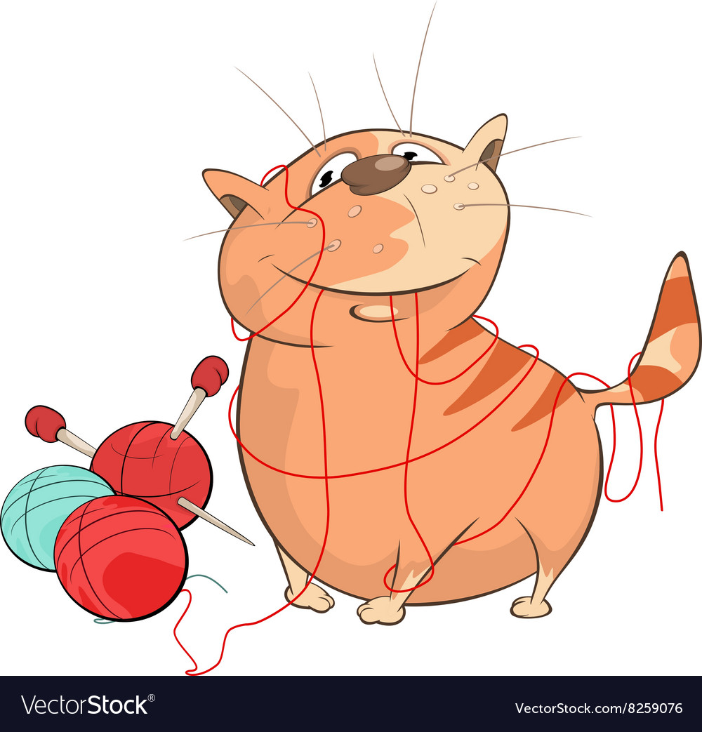 Cute cat cartoon character