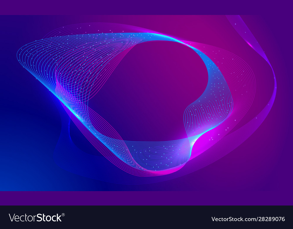 Digital wavy background with line and particle vector image Digital wavy background with line and particle
