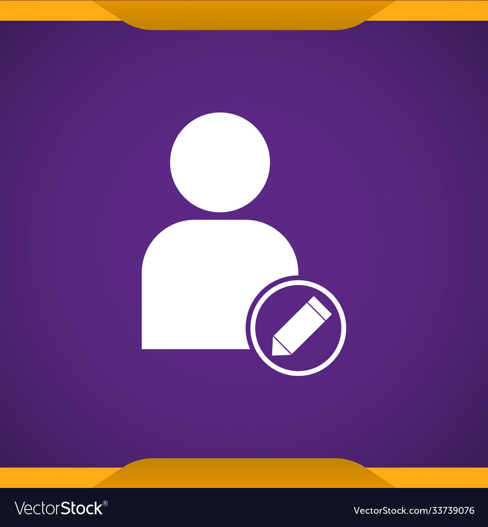 Edit user icon for web and mobile