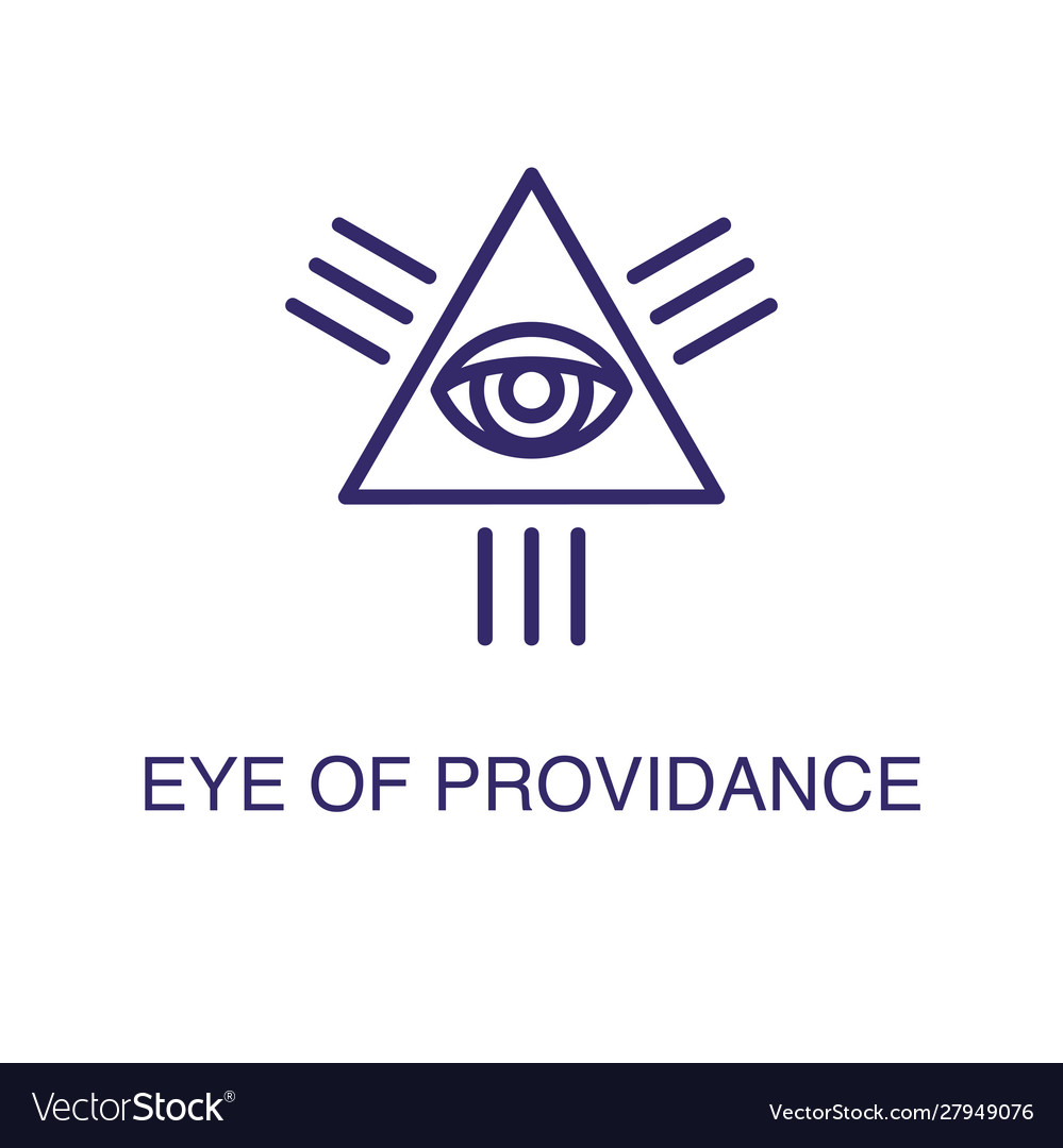 Eye providence element in flat simple style
