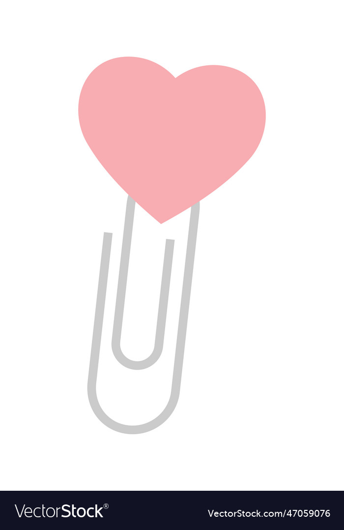 Heart Shape Paper Clip Royalty Free Vector Image heart-shape-paper-clip-royalty-free-vector-image