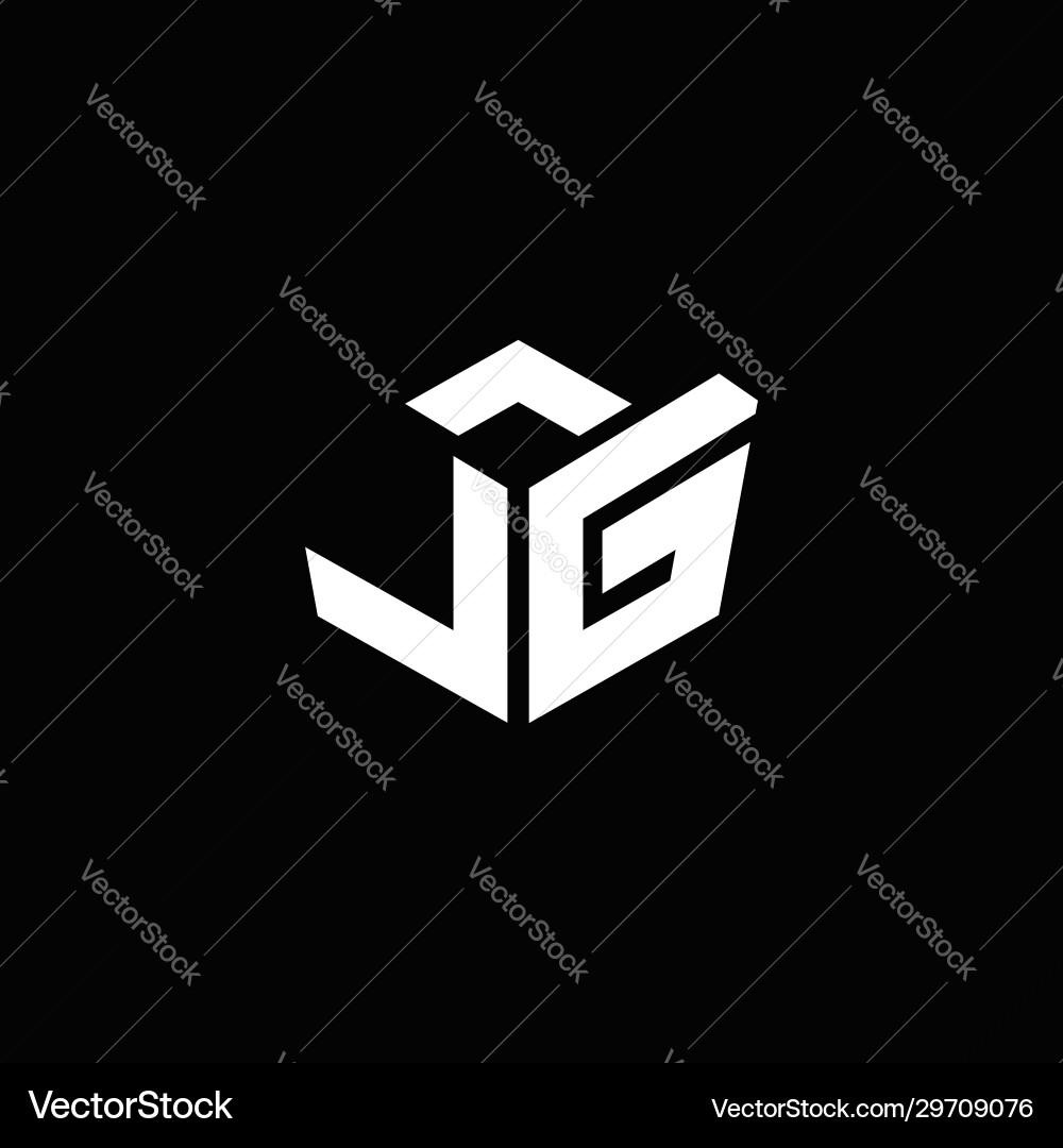 Lg logo monogram with emblem style ribbon design Vector Image