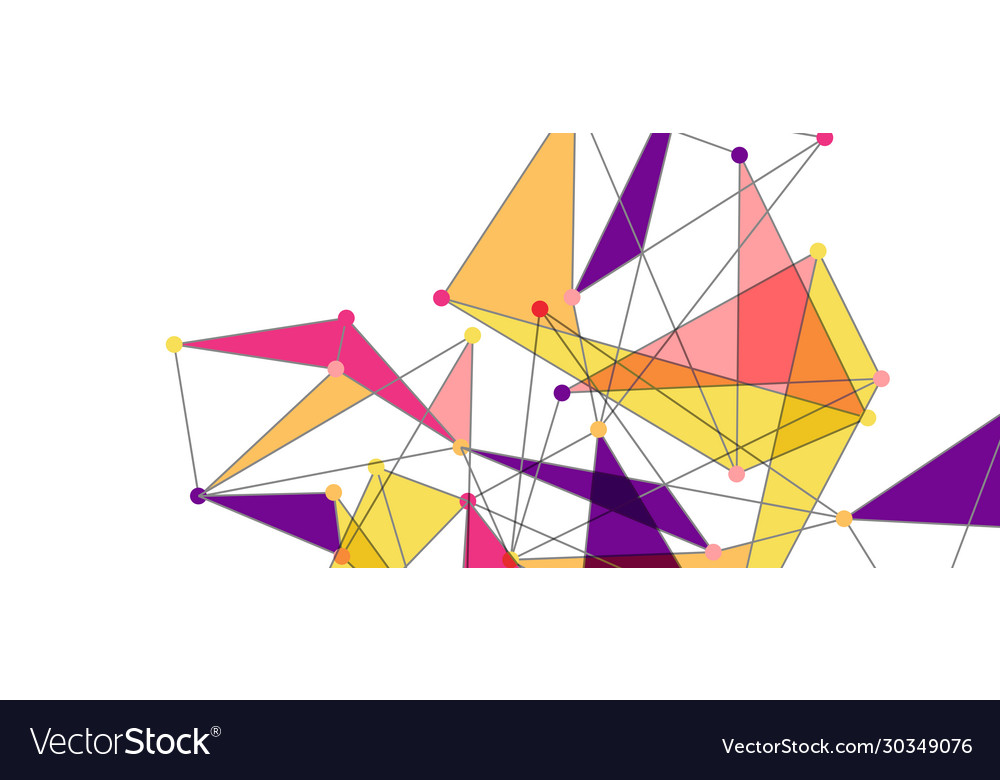 Line points connections triangular technology