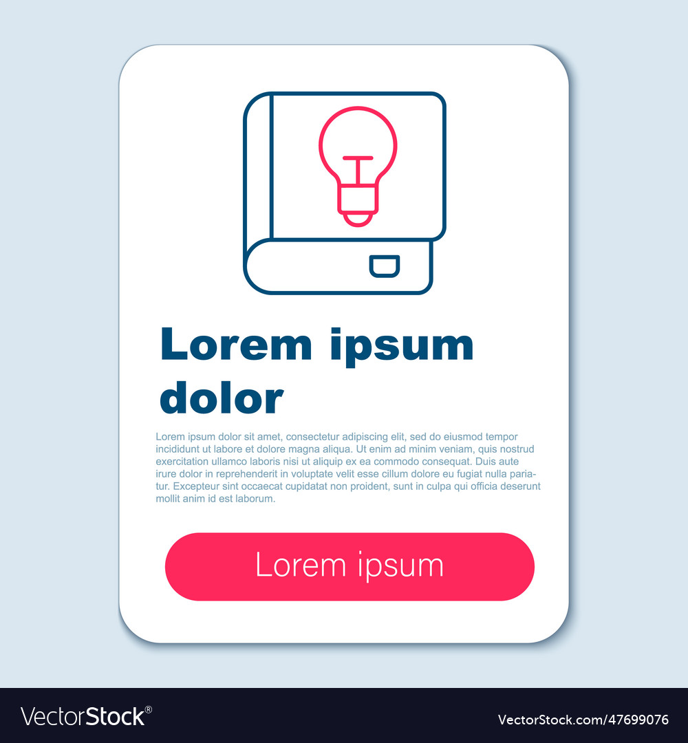 Line user manual icon isolated on grey background