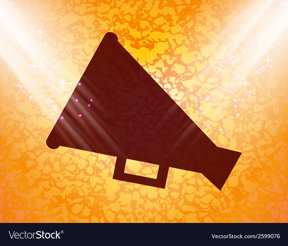 Megaphone loud-hailer flat modern web button