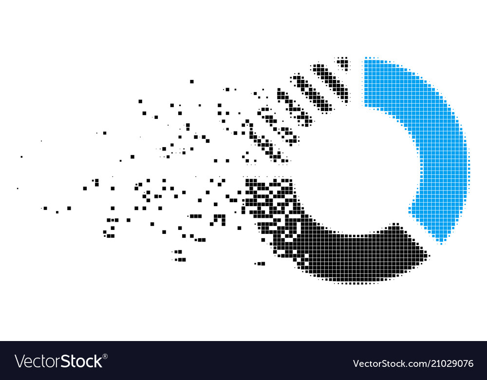 Pie chart broken pixel icon Vector Image Pie chart broken pixel icon