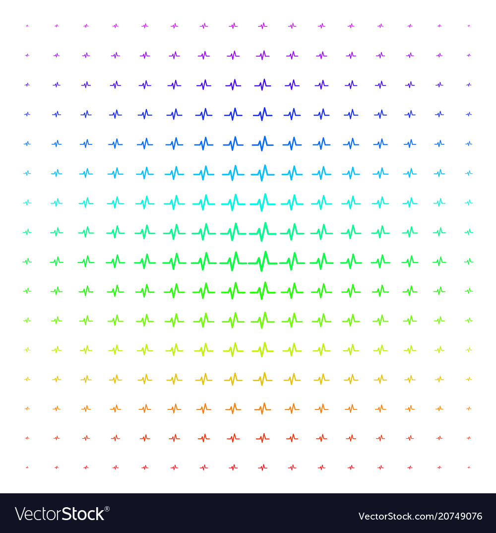 Pulse shape halftone spectrum pattern Vector Image Pulse shape halftone spectrum pattern