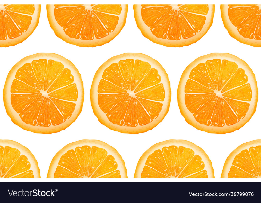Realistic Orange Slice Pattern