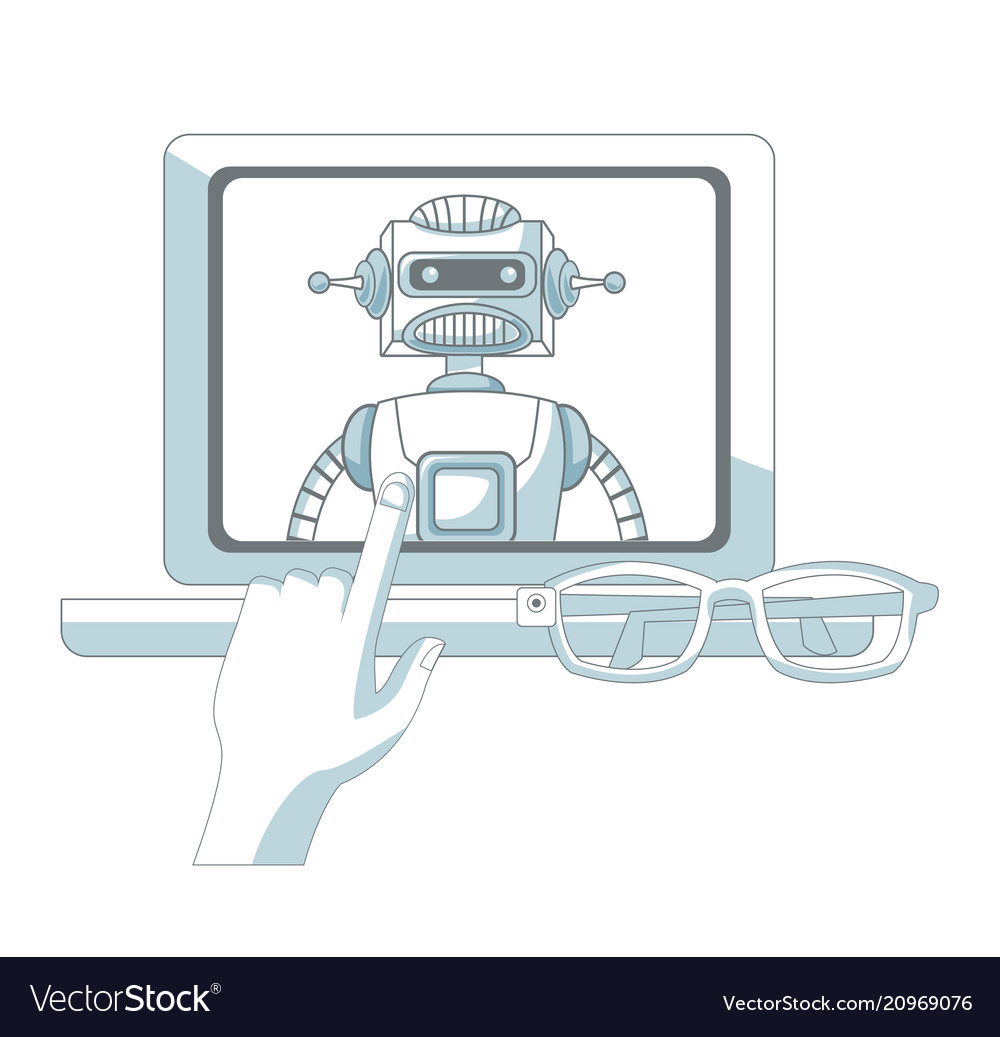 Robot artificial intelligence Vector Image Robot artificial intelligence