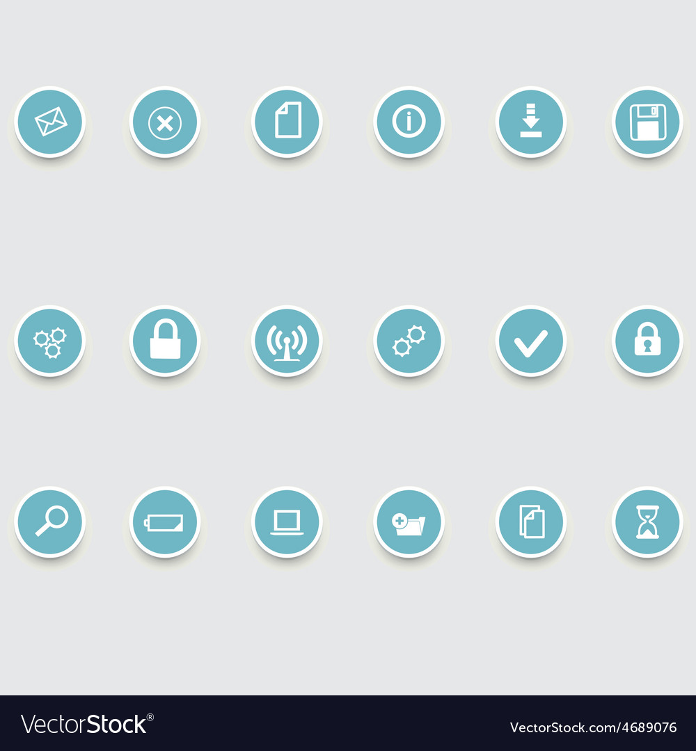 Round of computer icons