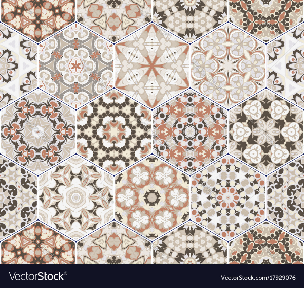 Satz von hexagonalen Mustern