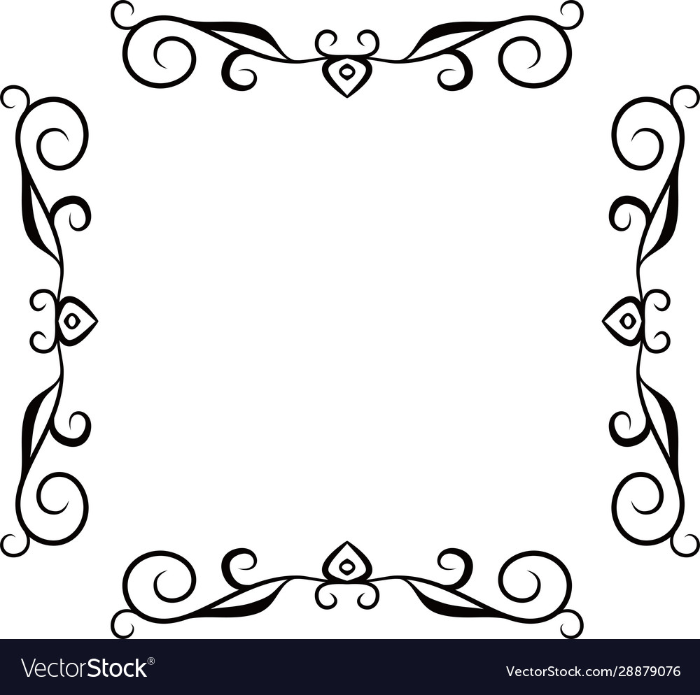 Square Antique Pattern Frame Royalty Free Vector Image