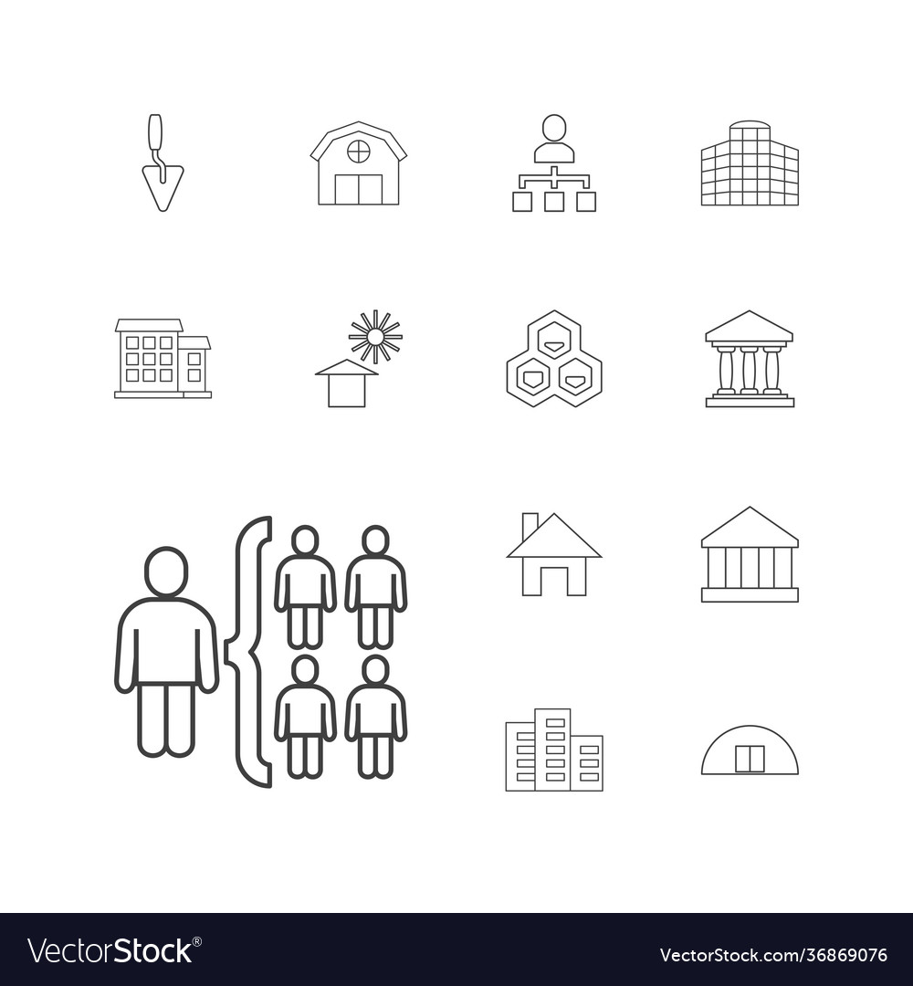 Structure icons vector image Structure icons