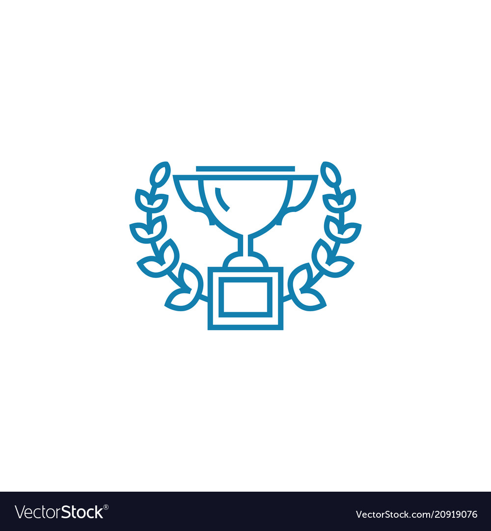 Welldeserved award linear icon concept well Vector Image