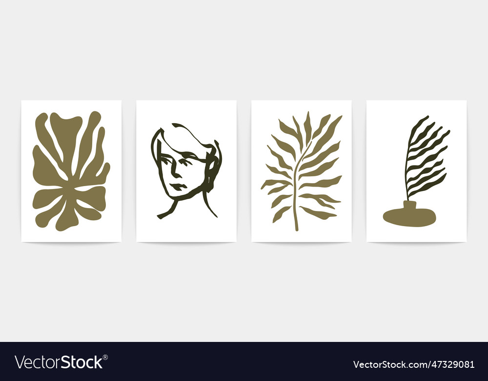 Abstract Plant & Vase Art