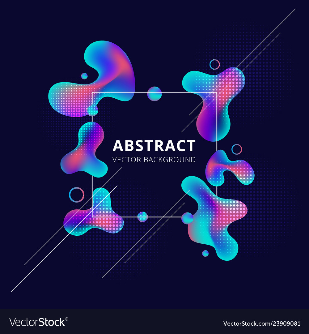 Abstract trendy fluid shape bright gradient Vector Image