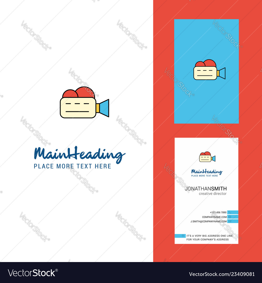 Camcoder creative logo and business card vertical Vector Image Camcoder creative logo and business card vertical