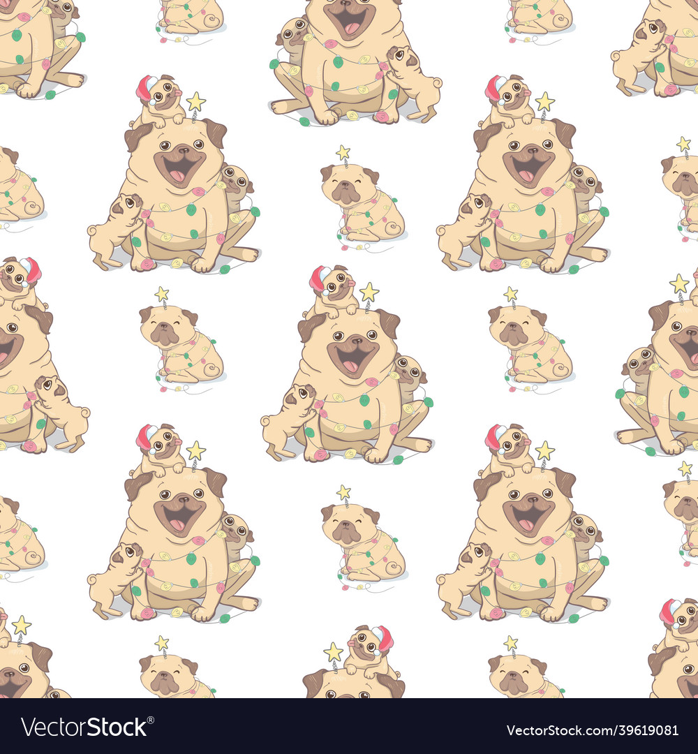 Christmas seamless pattern with the image