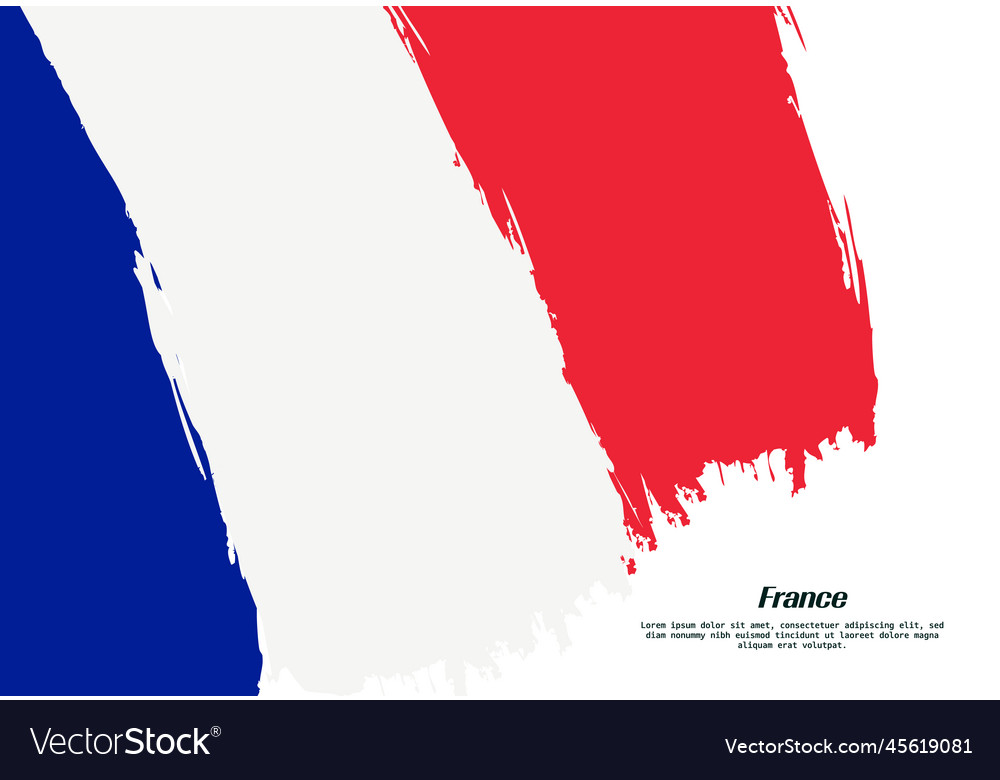 France flag brush concept flag of grunge Vector Image