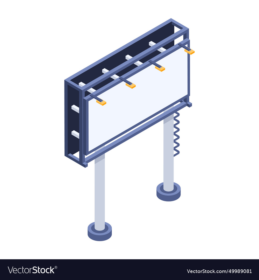 Isometric icons of outdoor promotion