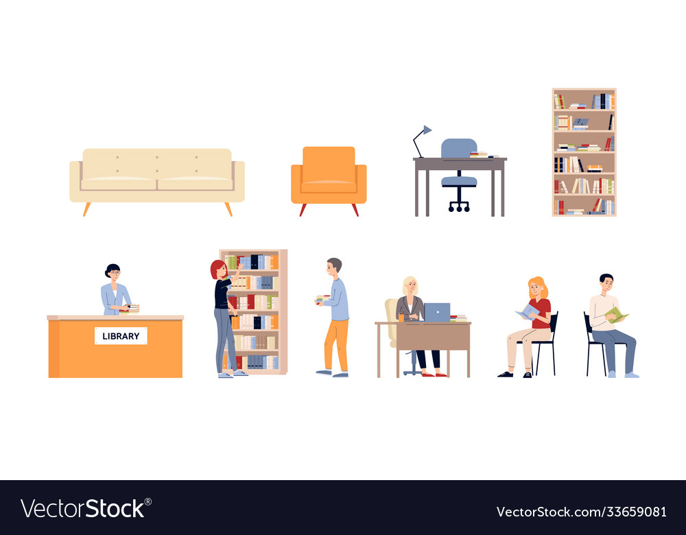 Library Icon Set - Reading & Learning