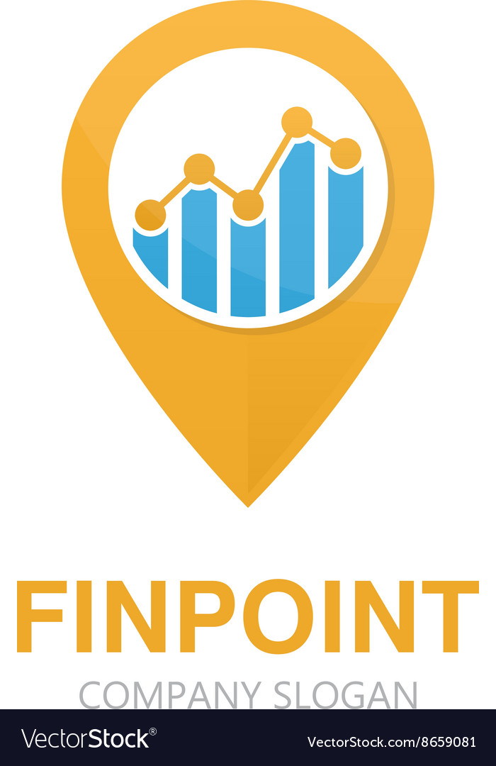 Logo combination of a graph and map
